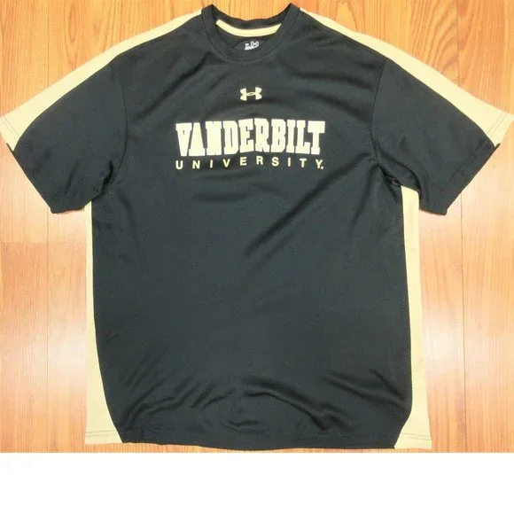 VANDERBILT COMMODORES UNDER ARMOUR T-SHIRT BLACK Sz SMALL, S - Picture 1 of 4